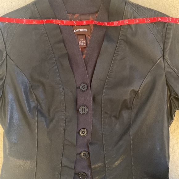 Black leather blazer / jacket - Picture 9 of 11